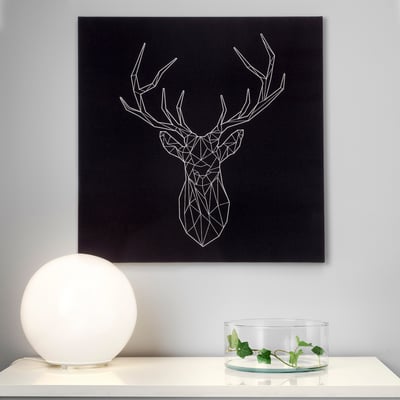 PJÄTTERYD תמונה ממוסגרת, silver deer, ‎56x56 ס"מ‏