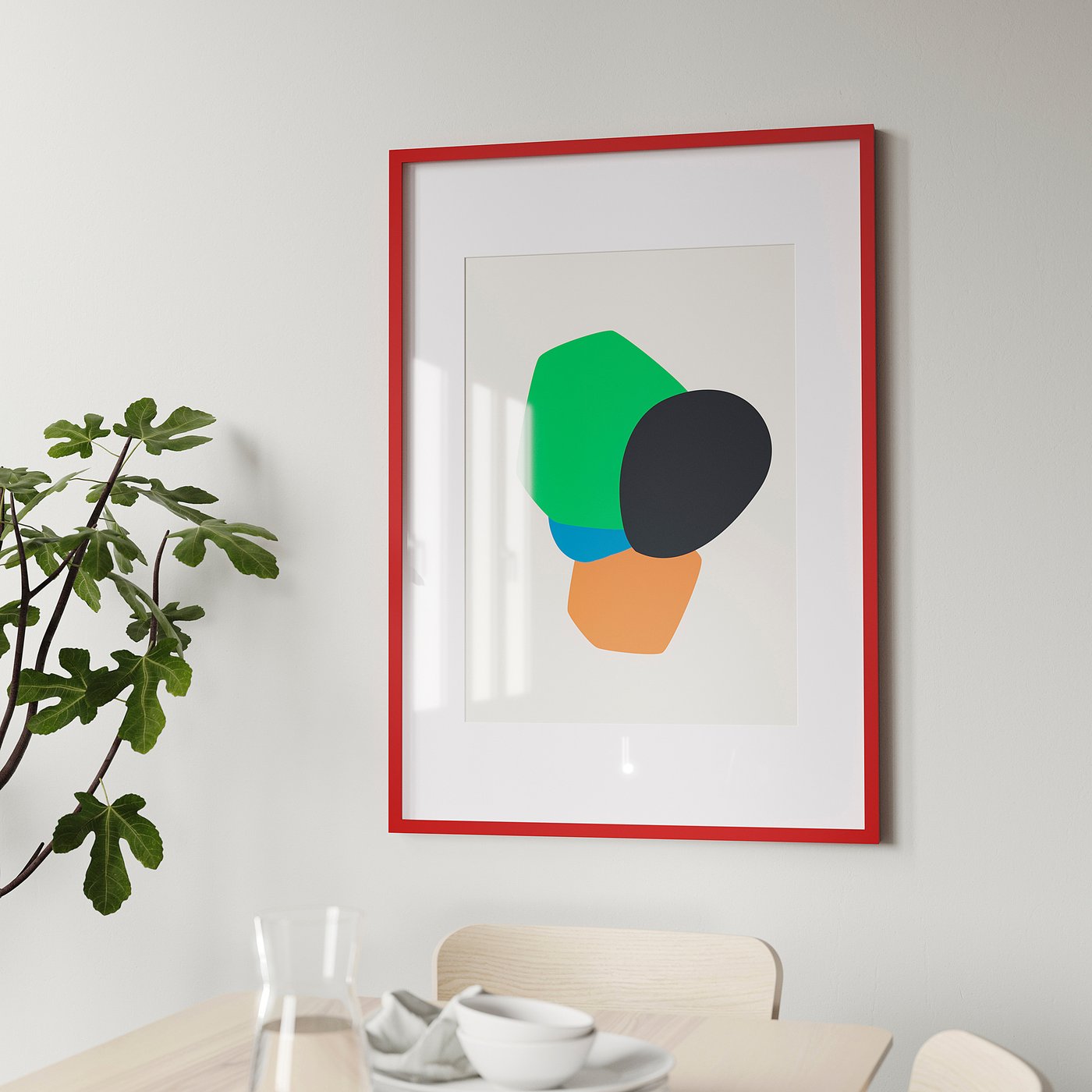 RÖDALM מסגרת, אדום, ‎70x100 ס"מ‏