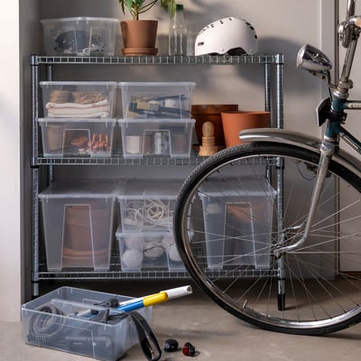 SAMLA מחיצה לקופסה 11/22 ליטר, שקוף, ‎37x25x12 ס"מ‏