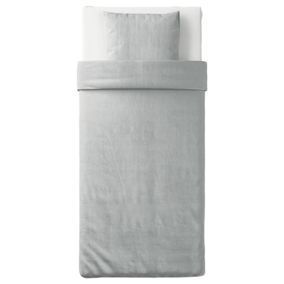 SPJUTVIAL ציפה וציפית, אפור בהיר/שילוב גוונים, ‎150x200/50x70 ס"מ‏
