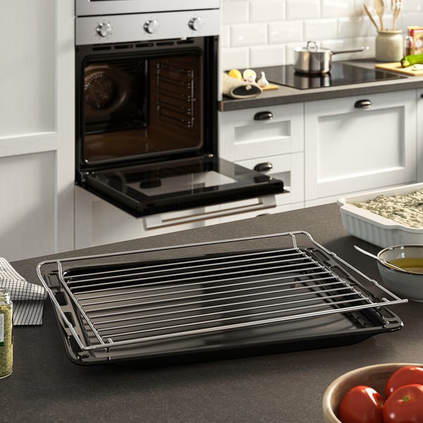 STENABY תנור, פונקציית גריל צבע פלדת אל-חלד/IKEA 300