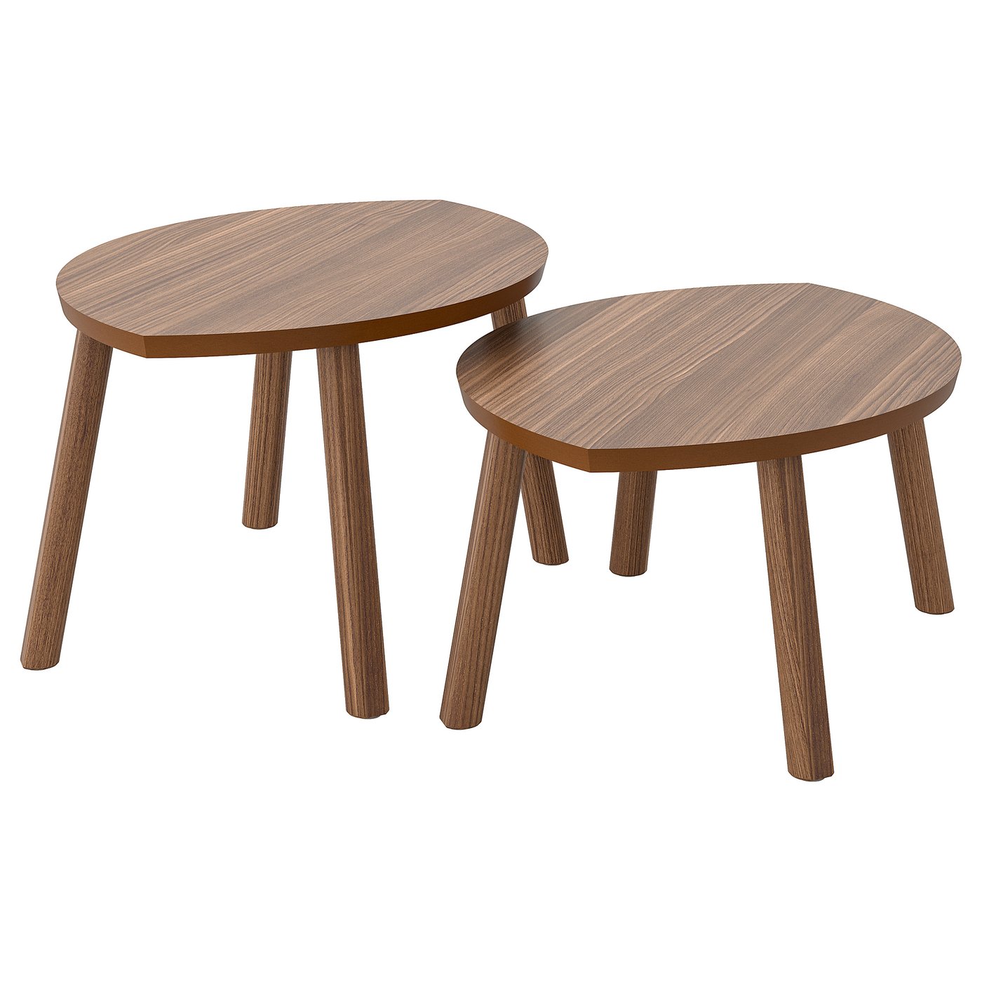 STOCKHOLM סט שולחנות/2 יחידות, פורניר אגוז - IKEA