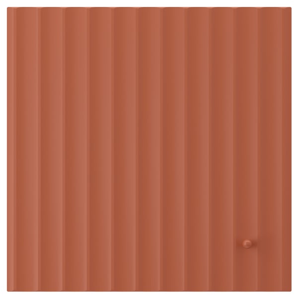 TERRSJÖ דלת, אדום-חום דוגמה גלית, 40x40 ס"מ