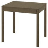 TONSTAD שולחן נפתח, חום פורניר אלון צבוע, 80/120x70 ס"מ