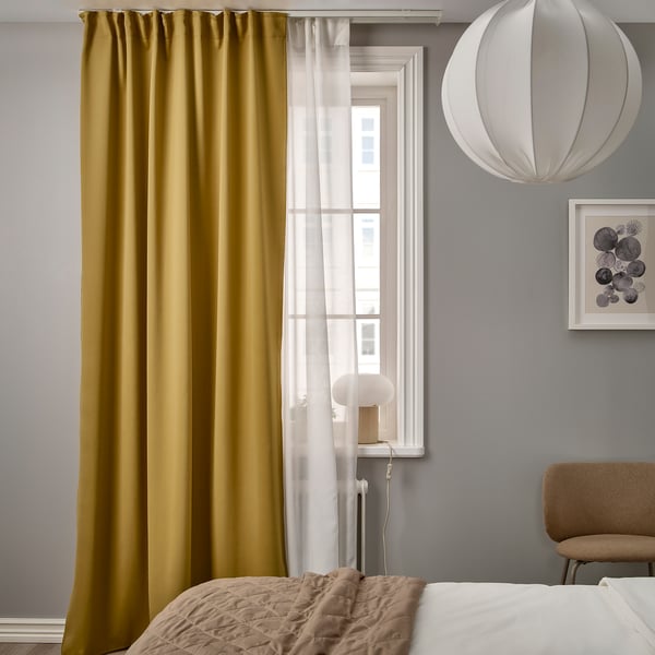 VIDGA סט מסילות לתליית וילון, 2 יח', לבן