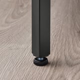VITTSJÖ סט שולחנות/2 יחידות, שחור-חום/זכוכית, ‎90x50 ס"מ‏