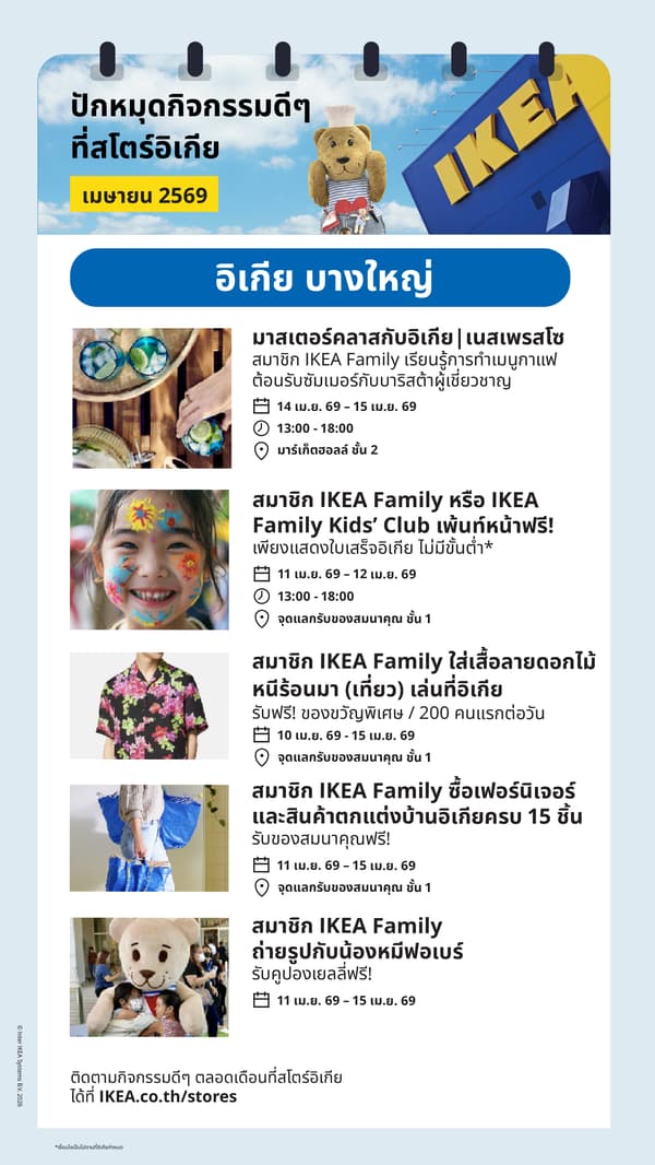 โปรโมชั่นพิเศษ และกิจกรรมสำหรับสโตร์