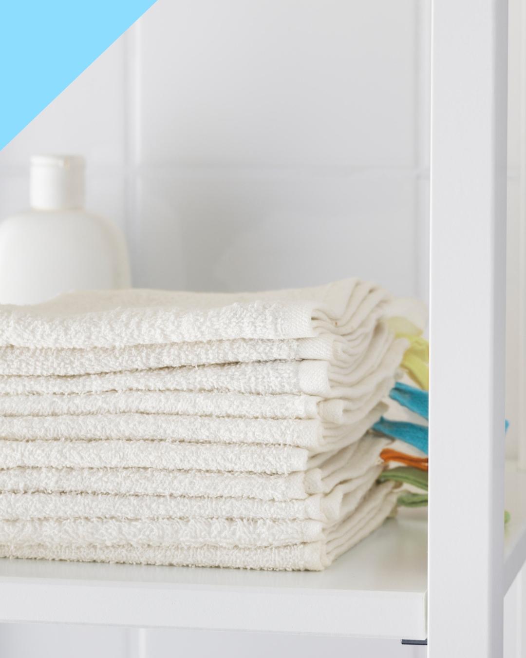 유아 가제수건이 쌓여 있는 이미지