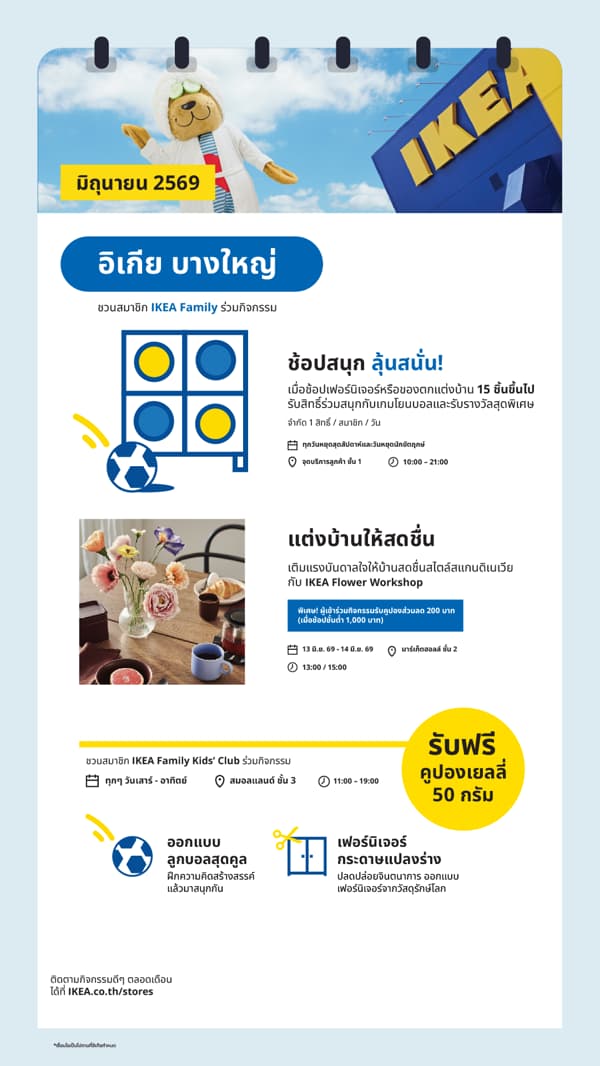 โปรโมชั่นพิเศษ และกิจกรรมสำหรับสโตร์