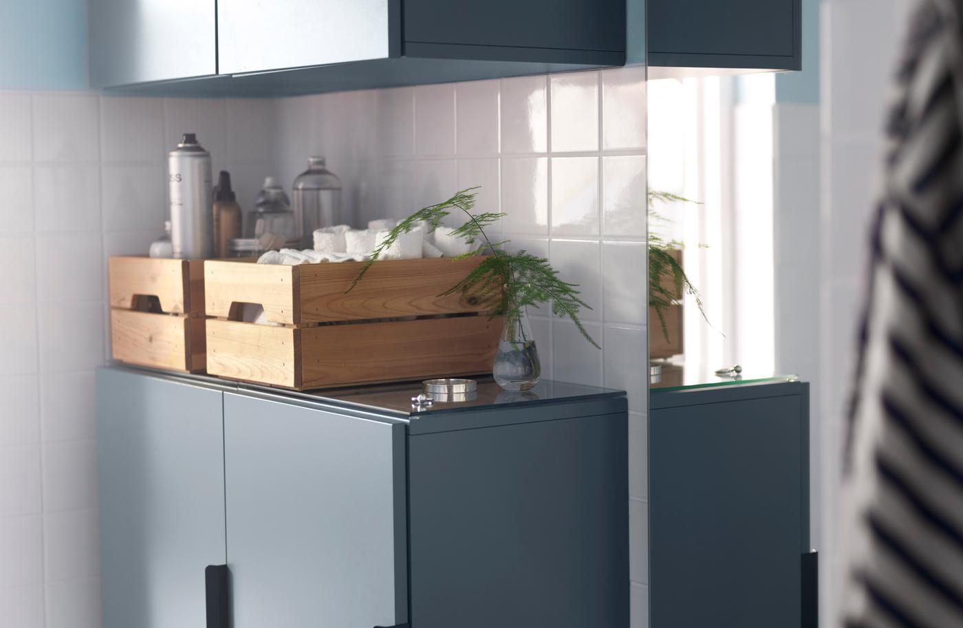 กล่องไม้ช่วยจัดระเบียบห้องน้ำของคุณ