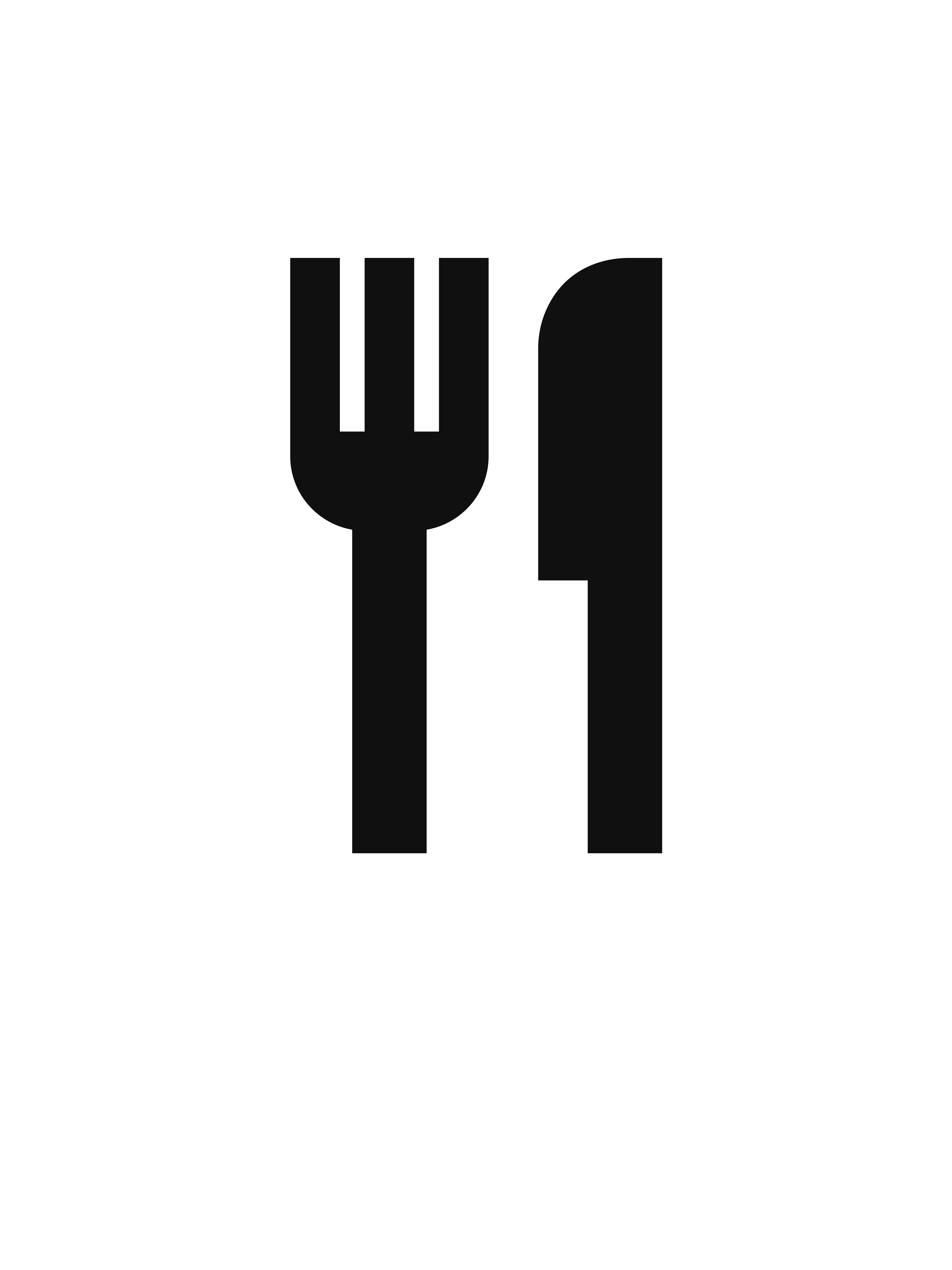 식사 또는 레스토랑을 나타내는 포크와 나이프 아이콘 이미지