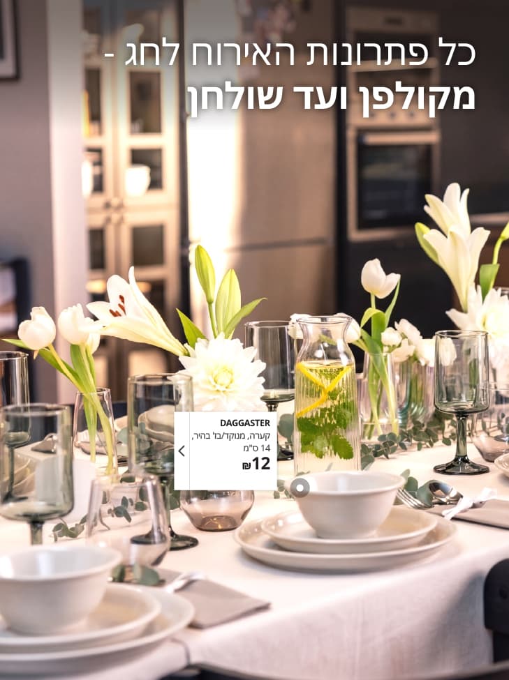 כל פתרונות האירוח לחג - מקולפן ועד שולחן