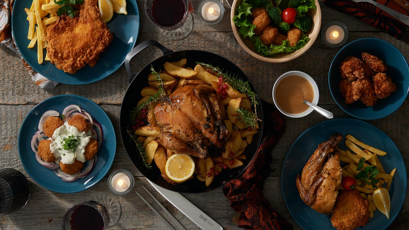 イケア、サステナブルなメニューを楽しむ 「平飼いチキン フェア」を