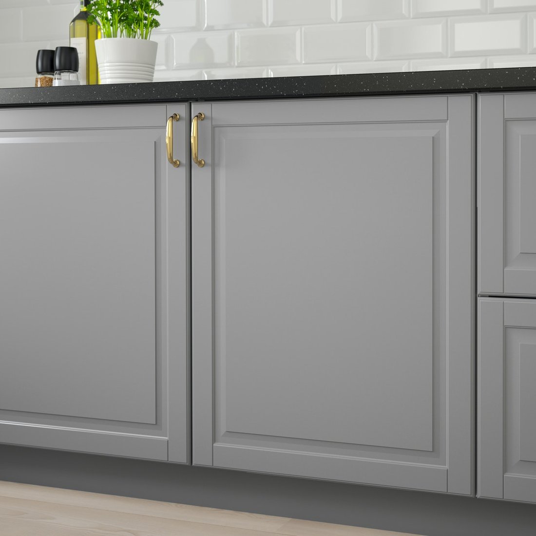 A sleek traditionalstyle kitchen with BODBYN IKEA IKEA