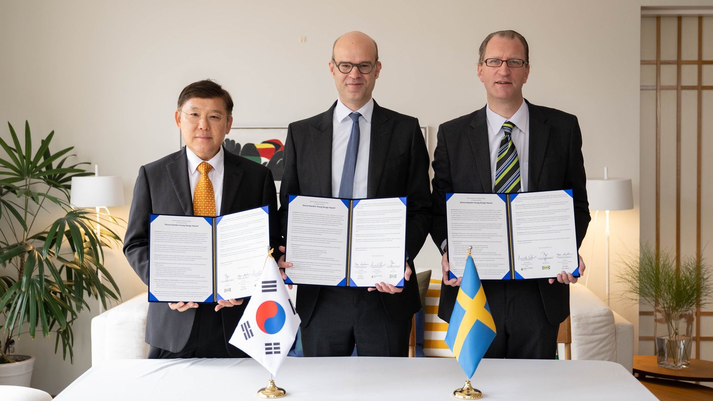 [이미지 1] 지난 15일 서울 성북구 주한스웨덴대사관저에서 이케아 코리아, 주한스웨덴대사관, 한국디자인진흥원이 공모전 운영 및 ...