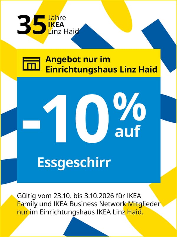-10% auf das gesamte Essgeschirr vom 23.10 bis 3.10.2026