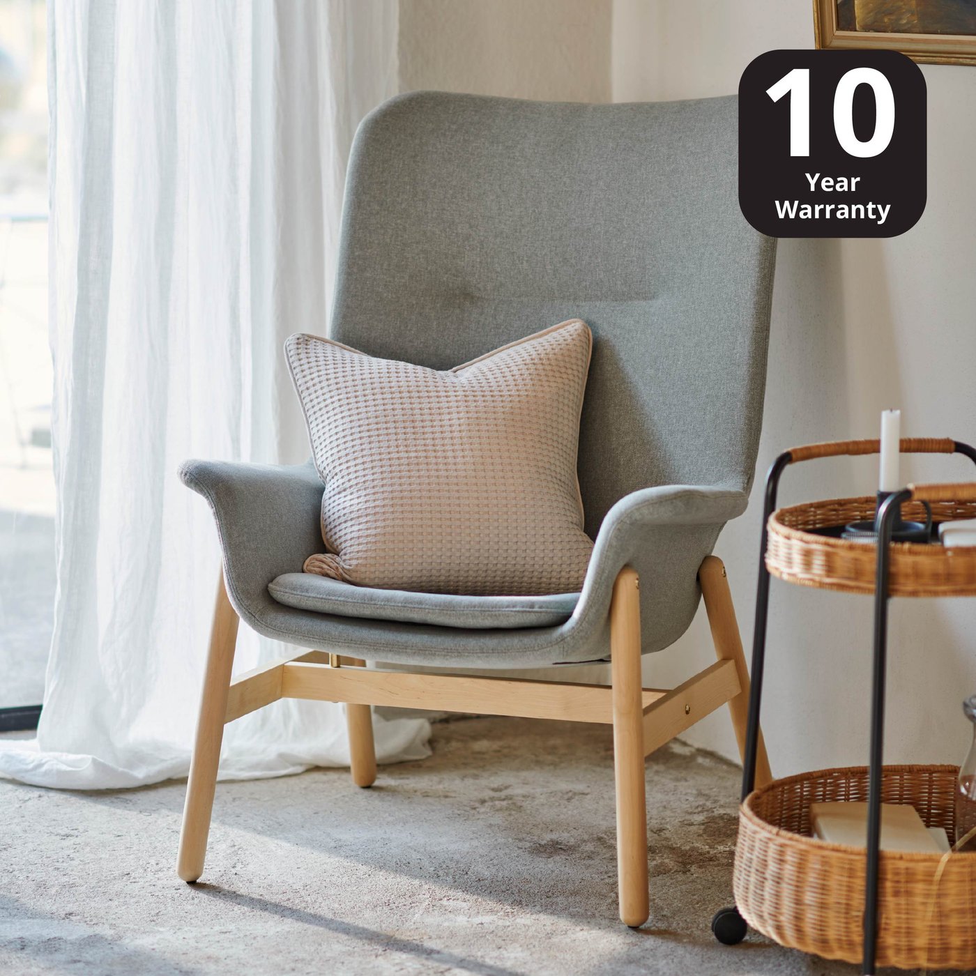 10 years guaranteed comfort on our armchairs