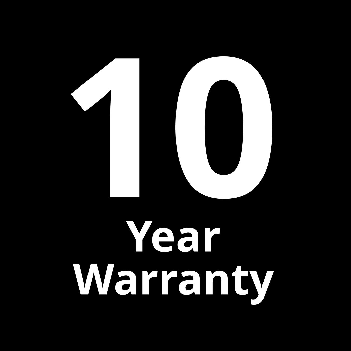 10 years warranty