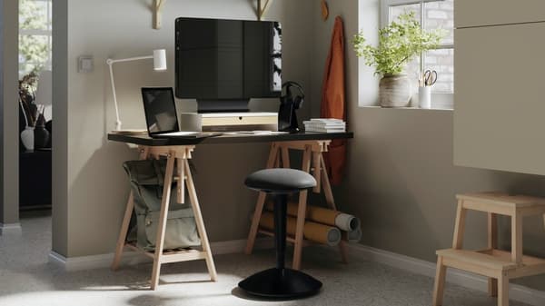 I built my own computer desk with a matching foot rest from