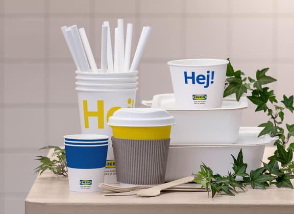100% 재생 가능한 소재로 만든 IKEA 음식보관용기, 컵, 빨대 및 식기도구