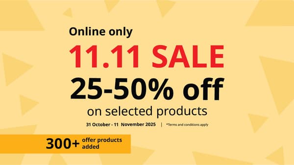 11.11 Singles Day Sale at IKEA UAE featuring 25–50% off on dining furniture from 31st Oct to 11th Nov 2025