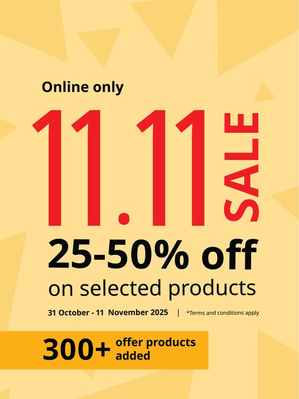 11.11 Singles Day Sale at IKEA UAE featuring 25–50% off on selected products online till 11 Nov 2025