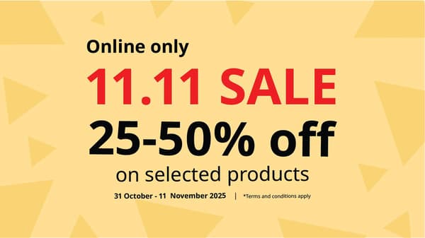 11.11 Singles Day Sale at IKEA UAE featuring 25–50% off on selected products online till 11 Nov 2025
