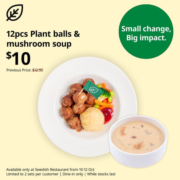 12 pcs plant balls and mushroom soup for $10, IKEA Alexandra birthday sale, 10.10 sale