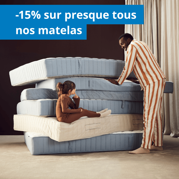 -15% sur presque tous nos matelas 
