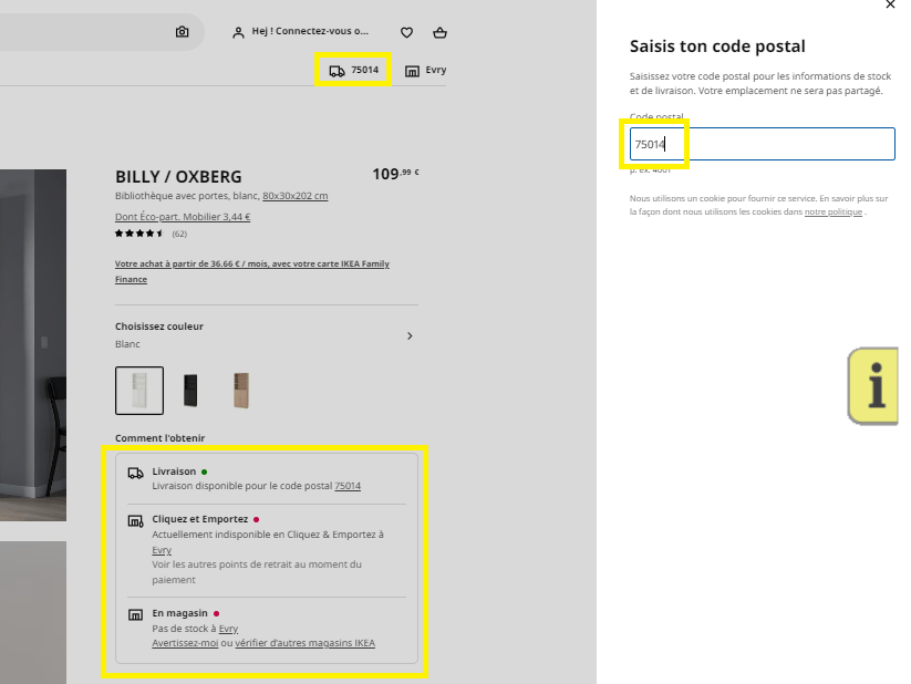 Disponibilité des articles Approvisionnement stocks IKEA