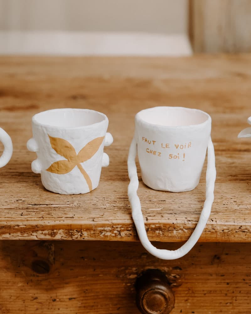 2 créations réalisées à la main