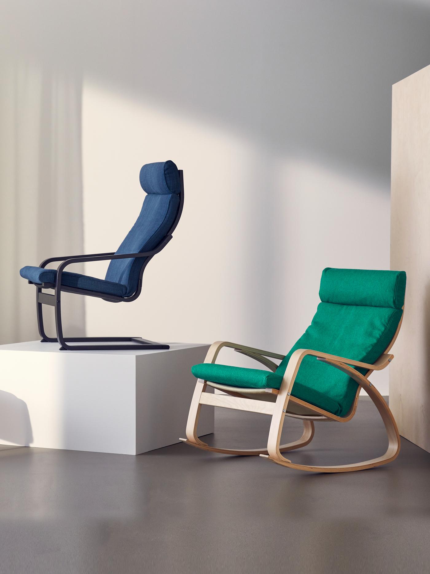 2 POÄNG armchairs.