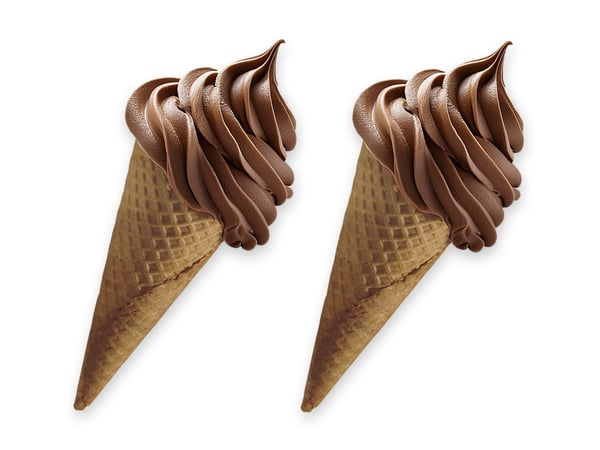 2 X Chocolate oat soft serve