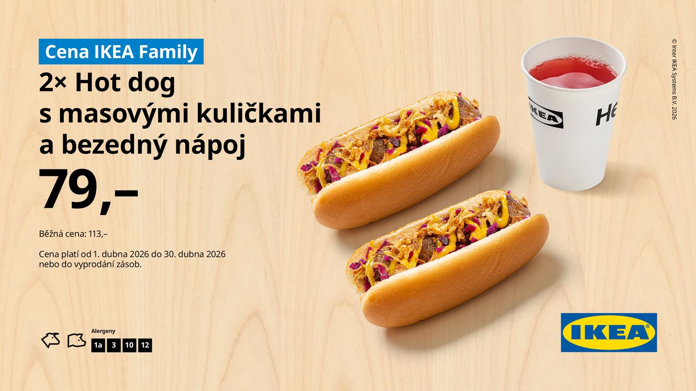 2 x Hot dog s masovými kuličkami a bezedný nápoj