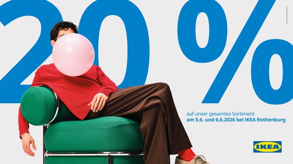 20% auf das gesamte Sortiment am 5.6. und 6.6. bei IKEA Rothenburg