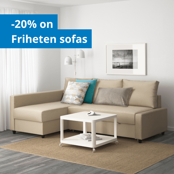 20% off all our Friheten sofa beds