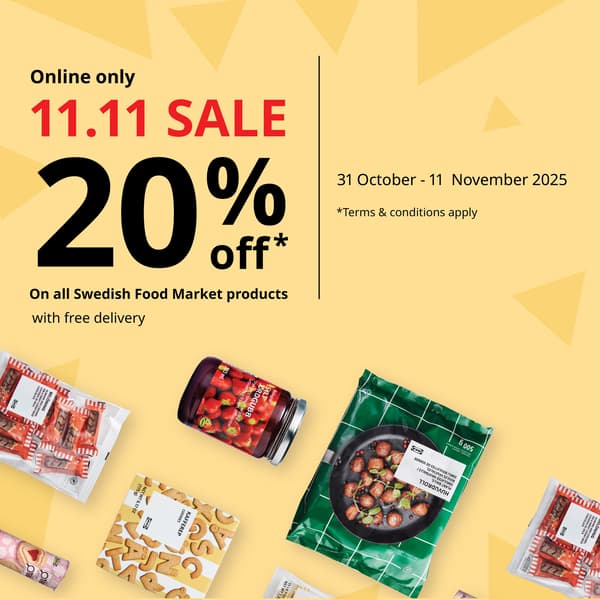 20% off on all swedish food market products