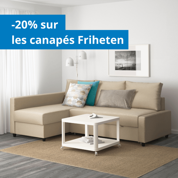 -20% sur tous nos canapés-lits Friheten