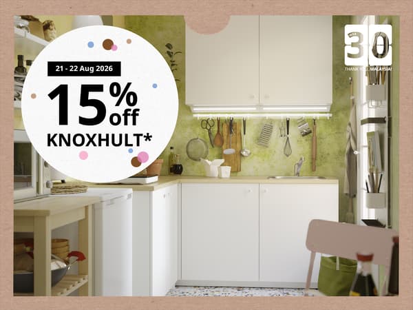 21 - 22 Aug 2026: 15% off KNOXHULT