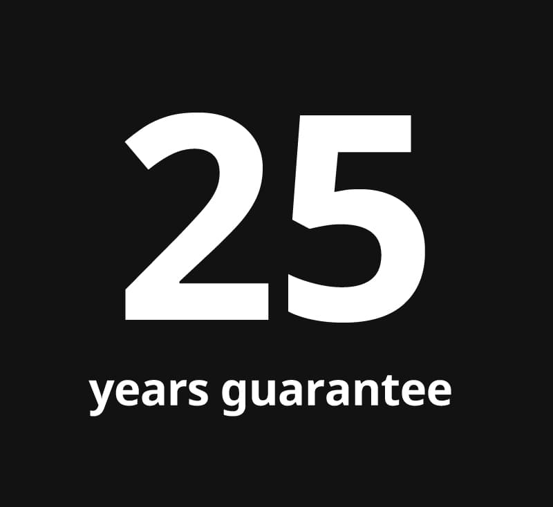25 years guarantee