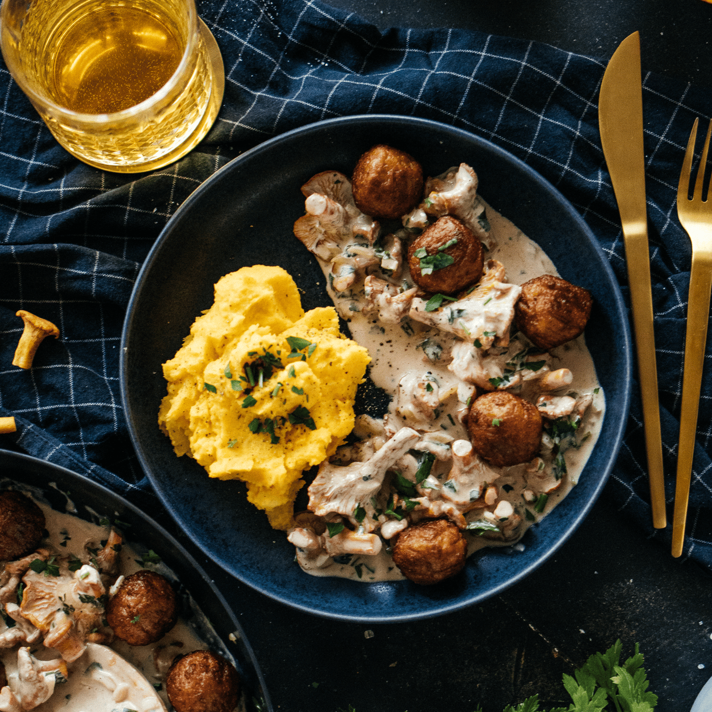 Rezept: Plantbullar in Pfifferling-Rahm-Sauce - IKEA Deutschland