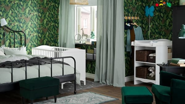 الاعتناء بطفل جديد في غرفة نوم مشتركة IKEA