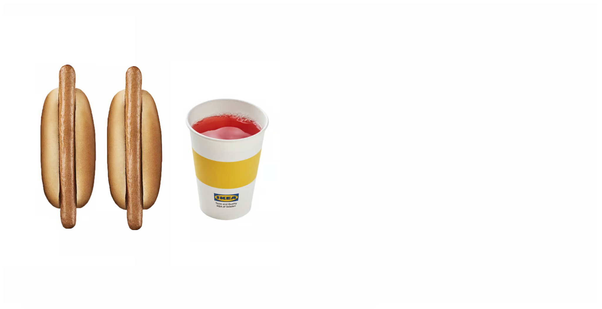 2x bezmasý hot dog a nápoj