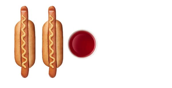 2x hot dog + nápoj