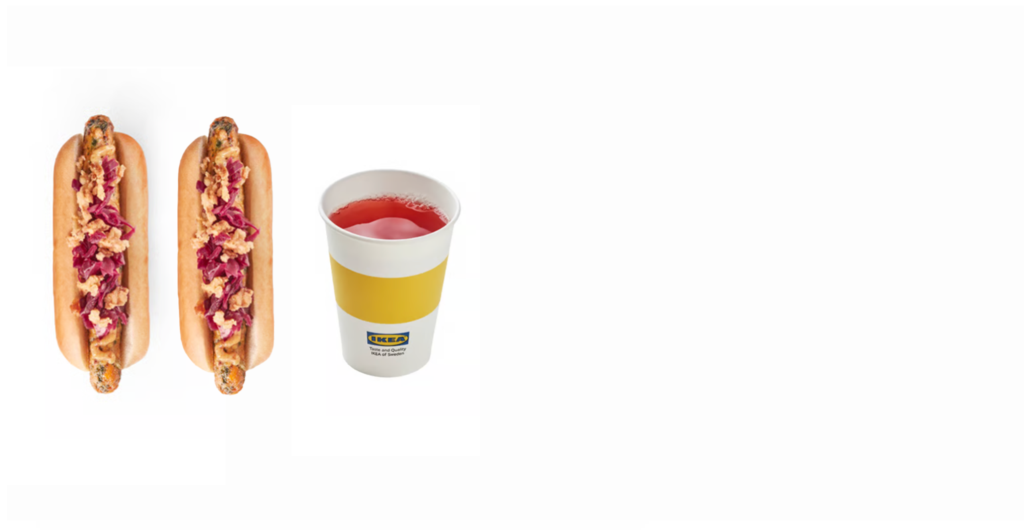 2x zeleninový hot dog a nápoj