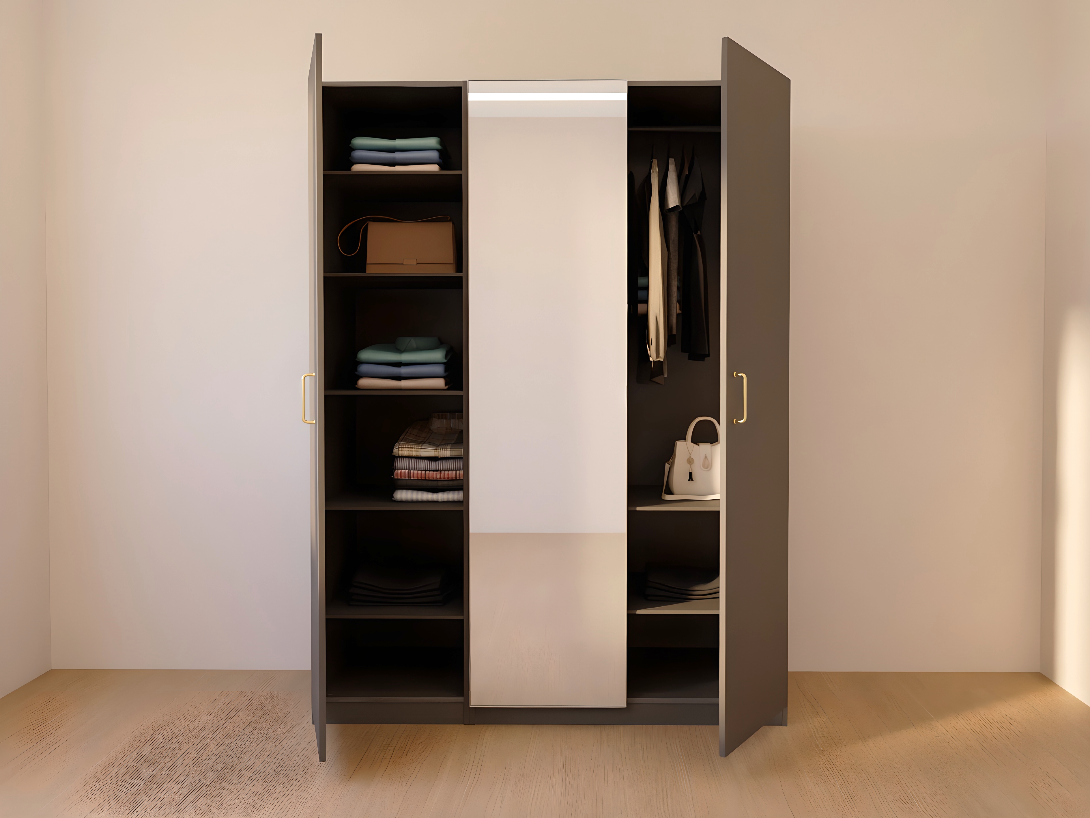  3 door wardrobe with mirror