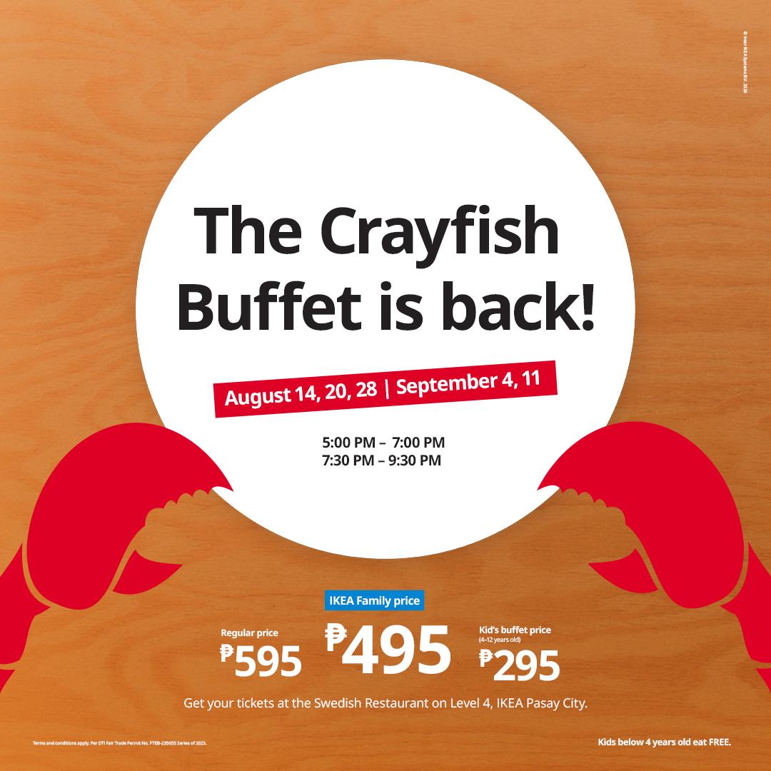 3. Eye-catching flyer for a Swedish seafood night, showcasing delicious seafood and a festive atmosphere.