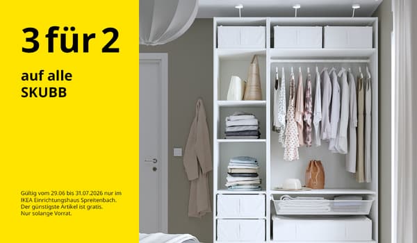 3 für 2 auf alle SKUBB bis Ende Juli 2026 bei IKEA Spreitenbach