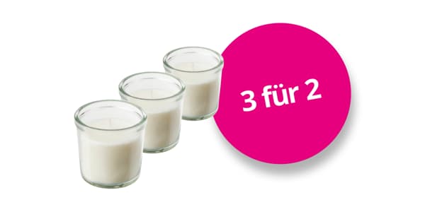 3 für 2 Kerzen