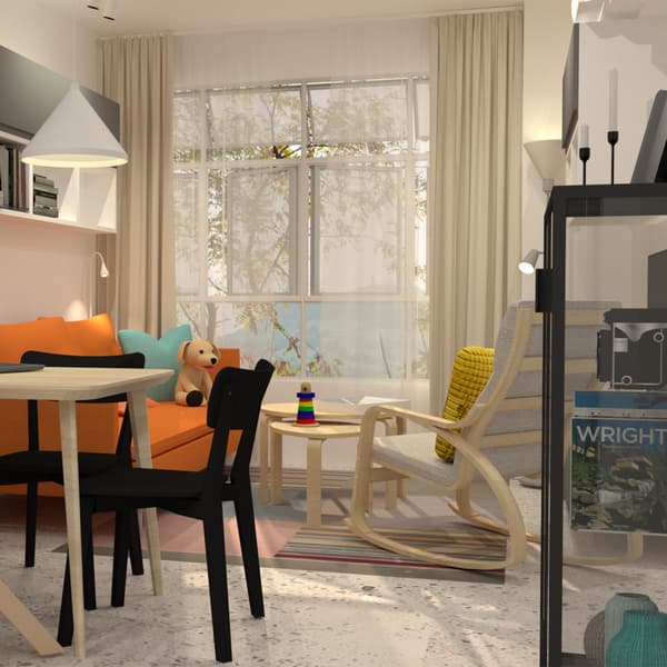 3-room Scandinavian